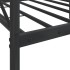 Sofá cama sin colchón tela negro 80x200 cm