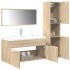 Juego de muebles de baño 4 pzas contrachapada roble