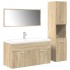 Juego de muebles de baño 4 pzas contrachapada roble