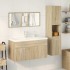 Juego de muebles de baño 4 pzas contrachapada roble
