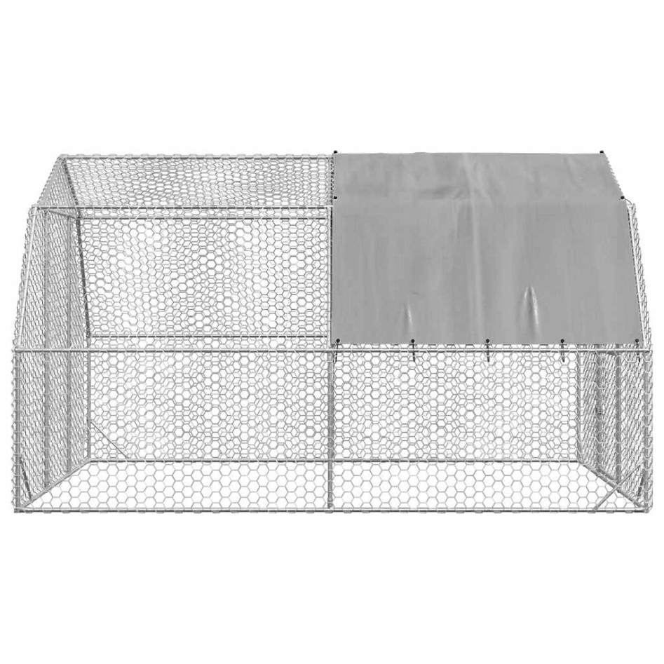 Gallinero con techo 2,5x4x2,25 m acero