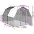 Gallinero con techo 2,5x4x2,25 m acero
