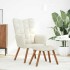 Sillón de relax con taburete terciopelo
