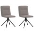 Sillas de comedor 2 unidades tela gris