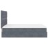 Estructura cama otomana colchones terciopelo gris
