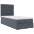 Estructura cama otomana colchones terciopelo gris