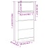 Mueble zapatero con 4 cajones abatibles blanco 80x21x163,5