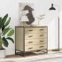 Cajonera de madera contrachapada color roble sonoma 70x41x70