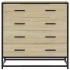 Cajonera de madera contrachapada color roble sonoma 70x41x70