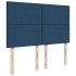 Estructura de cama otomana colchón tela azul pardo