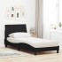 Cama con colchón tela negro 90x190