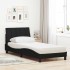 Cama con colchón tela negro 80x200