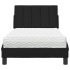 Cama con colchón tela negro 80x200