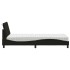 Cama con colchón tela negro 80x200