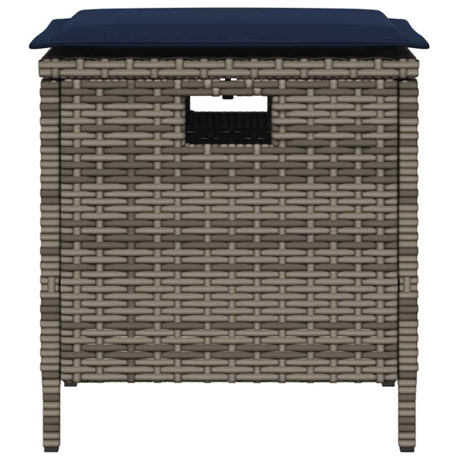 Set comedor de jardín 5 piezas con cojines ratán sintético