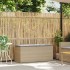 Banco de jardín con cojín ratán sintético beige 110x40x44