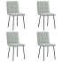 Sillas de comedor 4 unidades terciopelo gris