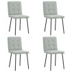 Sillas de comedor 4 unidades terciopelo gris claro