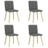 Sillas de comedor giratorias 4 unidades tela gris