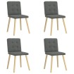 Sillas de comedor giratorias 4 unidades tela gris oscuro