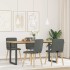 Sillas de comedor giratorias 4 unidades tela gris