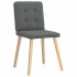 Sillas de comedor giratorias 4 unidades tela gris