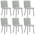 Sillas de comedor giratorias 6 uds terciopelo gris