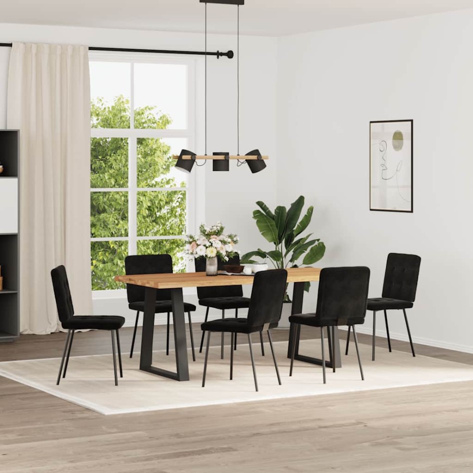 Silla de comedor 6 unidades terciopelo