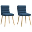 Sillas de comedor 2 unidades tela azul