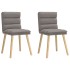 Sillas de comedor 2 unidades tela gris