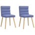 Sillas de comedor 2 uds tela azul