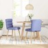 Sillas de comedor 2 uds tela azul