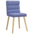 Sillas de comedor 2 uds tela azul