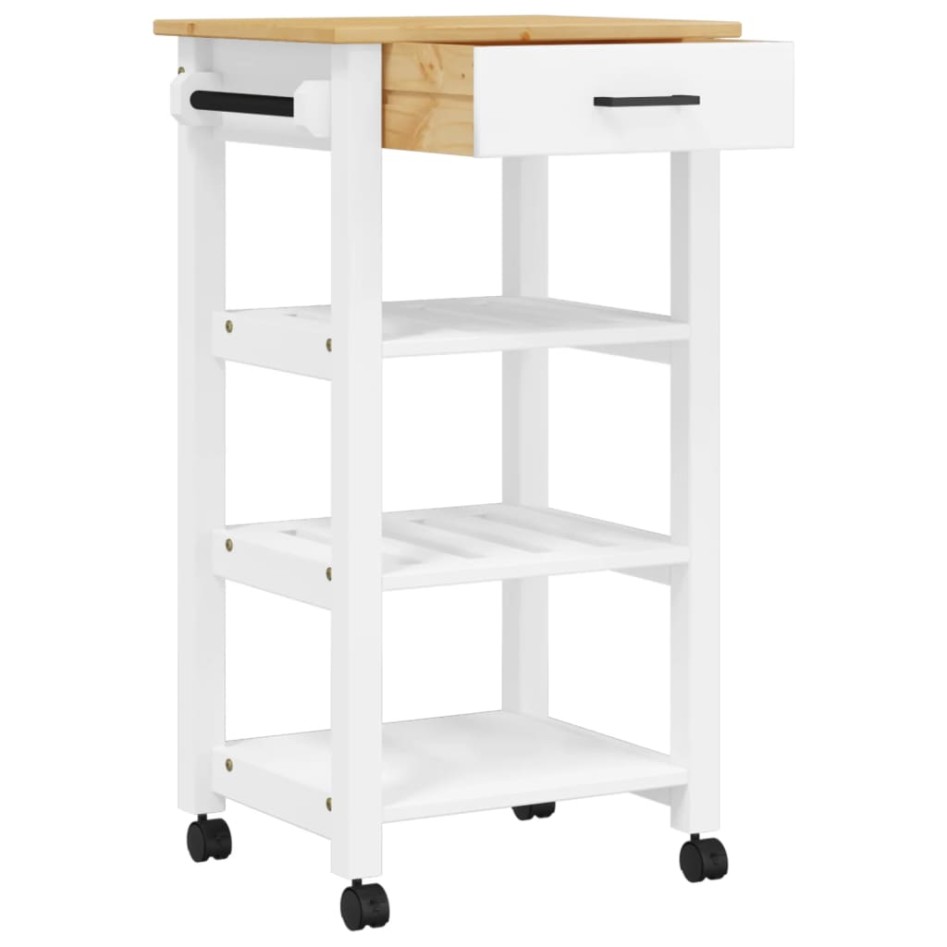 Carrito de cocina MONZA madera maciza de pino 48x40x90