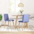 Sillas de comedor 2 uds tela azul