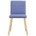 Sillas de comedor 2 uds tela azul