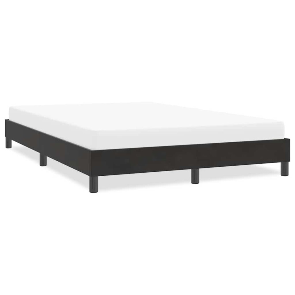 Estructura de cama sin colchón terciopelo negro 160x220