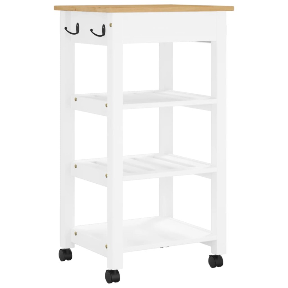 Carrito de cocina MONZA madera maciza de pino 48x40x90