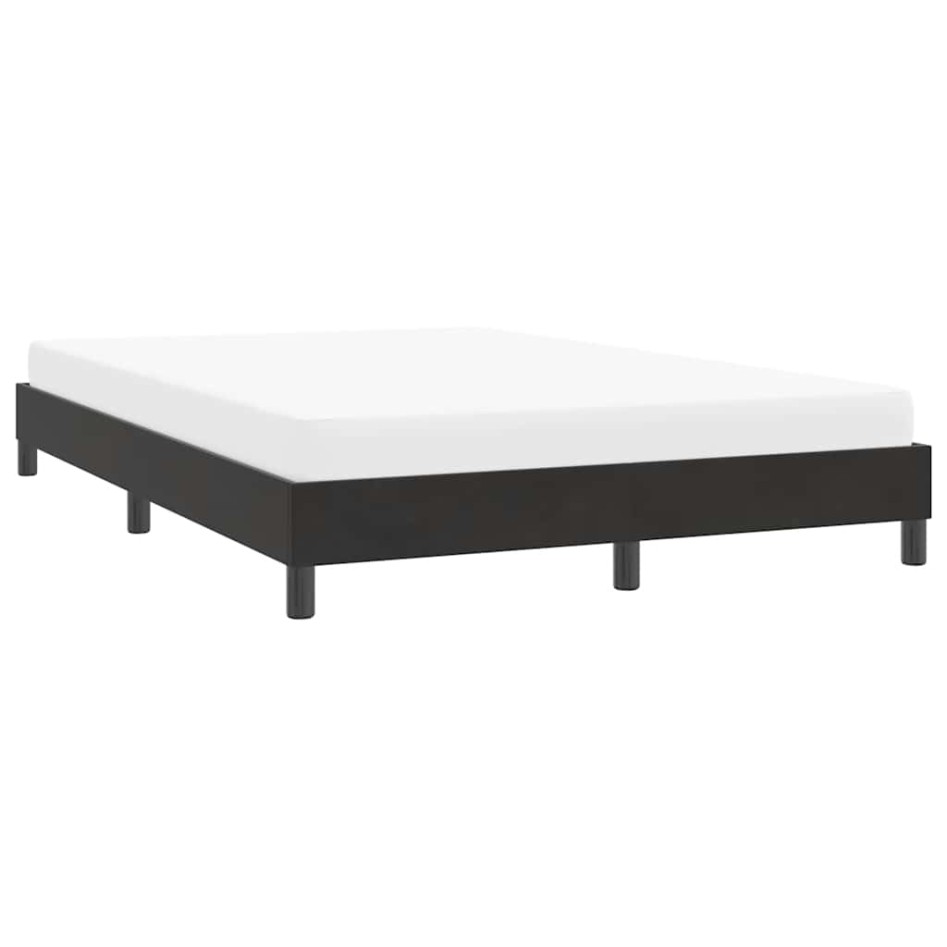 Estructura de cama sin colchón terciopelo negro 160x220