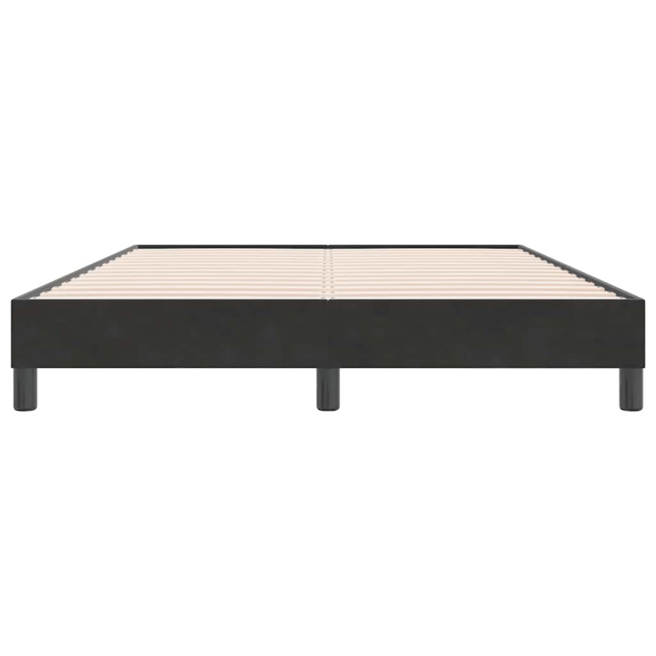 Estructura de cama sin colchón terciopelo negro 160x220
