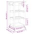 Carrito de cocina MONZA madera maciza de pino 48x40x90
