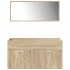 Juego de muebles de baño 5 pzas madera ingeniería roble