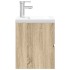 Set de muebles de baño 2 pzas madera contrachapada roble