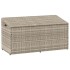 Caja almacenaje jardín ratán sintético gris claro 110x50x58