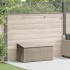 Caja almacenaje jardín ratán sintético gris claro 110x50x58