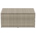 Caja almacenaje jardín ratán sintético gris claro 110x50x58