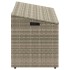 Caja almacenaje jardín ratán sintético gris claro 110x50x58