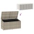 Caja almacenaje jardín ratán sintético gris claro 110x50x58