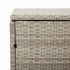 Caja almacenaje jardín ratán sintético gris claro 110x50x58