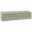 Caja almacenaje jardín ratán sintético gris claro 220x50x58 cm